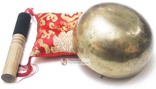 7" Plain Golden Singing Bowl image 1