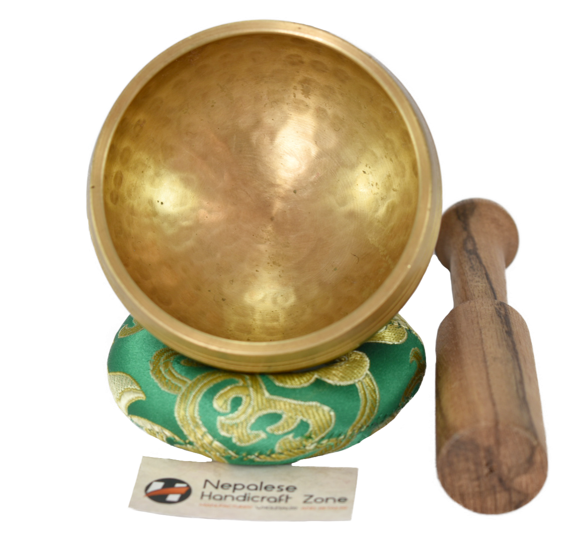 NHZ 3 Inch Meditation Yoga Singing Bowl Set With Mallet, Cushion & Brocade Bag image 5