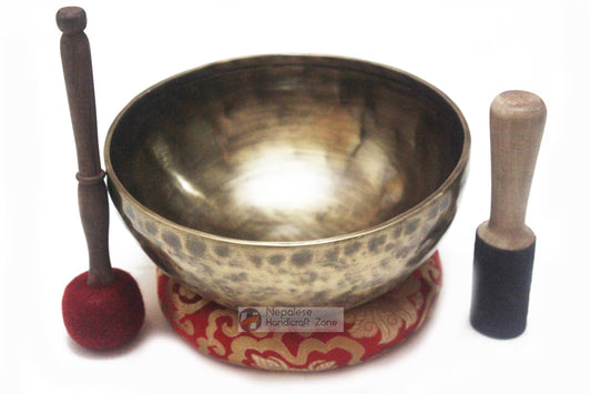 9.5" Antique Finish Singing Bowl image 1