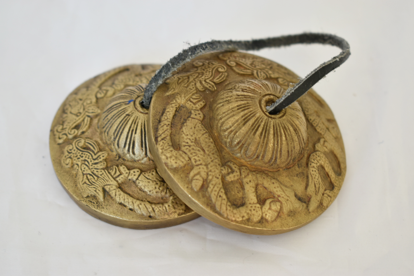 2.8" Bronze Dragon embossed NHZ Tingsha image 2