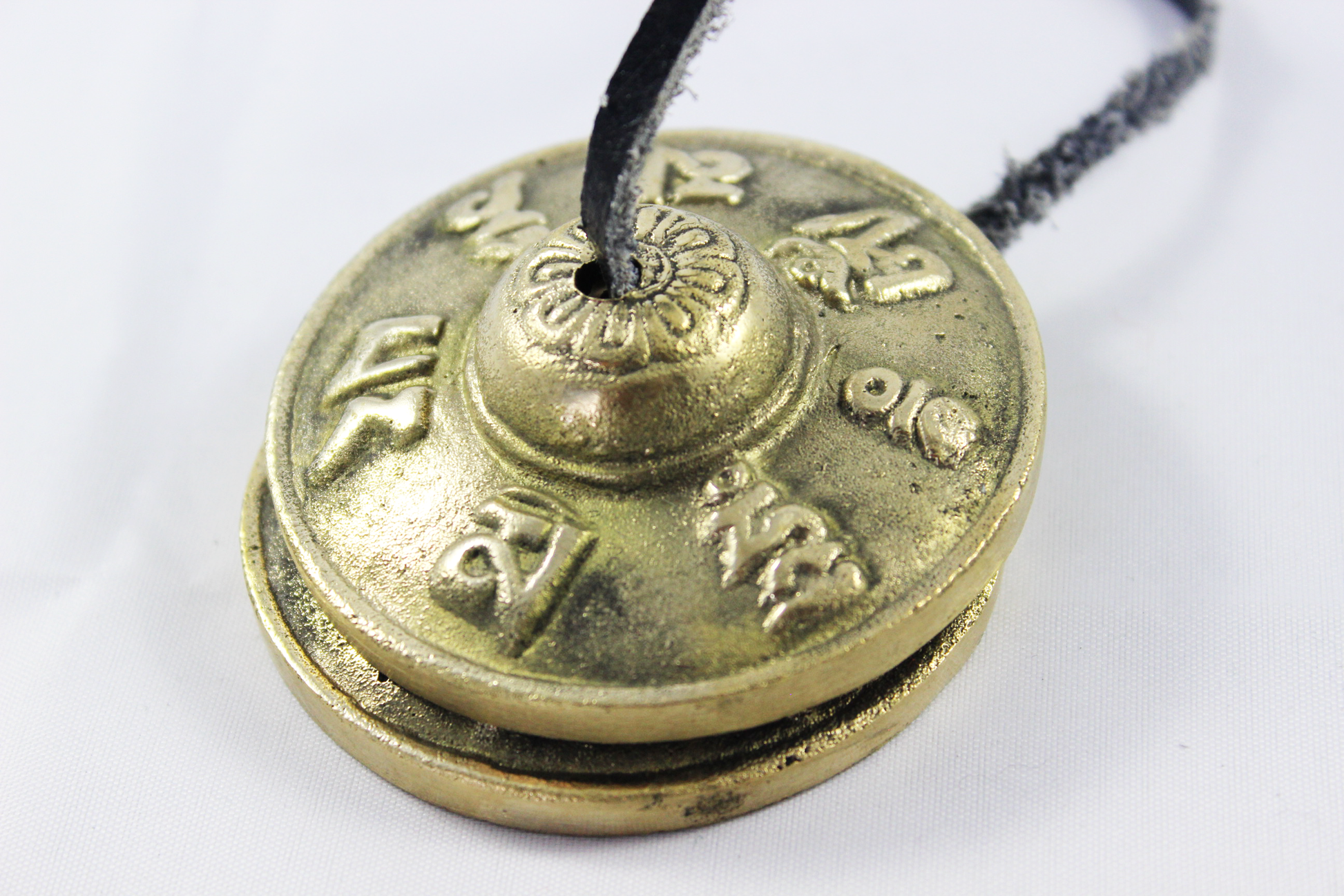 2.5" Om mane padme embossed NHZ Tingsha image 10