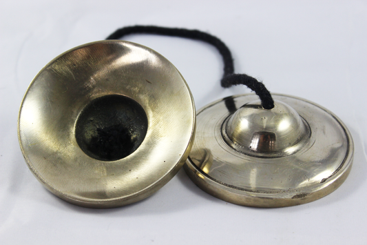 3.2" Plain Golden NHZ Tingsha image 0