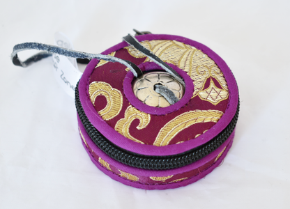 2.5" Om embossed silver NHZ Tingsha image 4