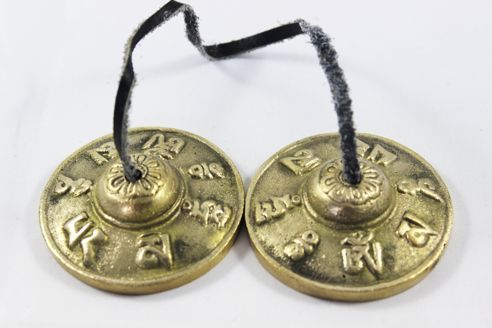 2.5" Om mane padme embossed NHZ Tingsha image 2