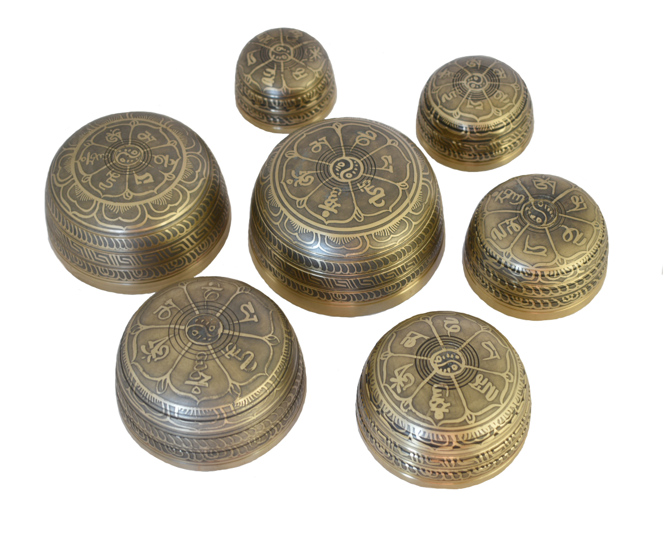 NHZ Chakra Healing Tibetan Singing Bowl Set of 7 for Meditation- Himalayan Singi image 3