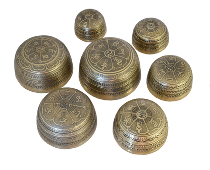 NHZ Chakra Healing Tibetan Singing Bowl Set of 7 for Meditation- Himalayan Singi image 3