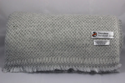 NHZ Natural Himalayan Cashmere Throw/ Blanket 54" x 108"(Maroon Chunky) image 12