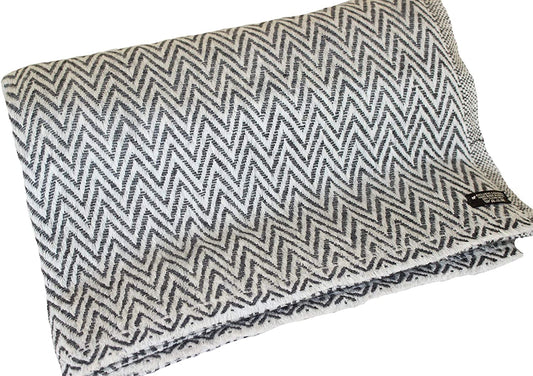NHZ Natural Himalayan Cashmere Throw/ Blanket 54" x 108"(Chevron Pattern) image 0
