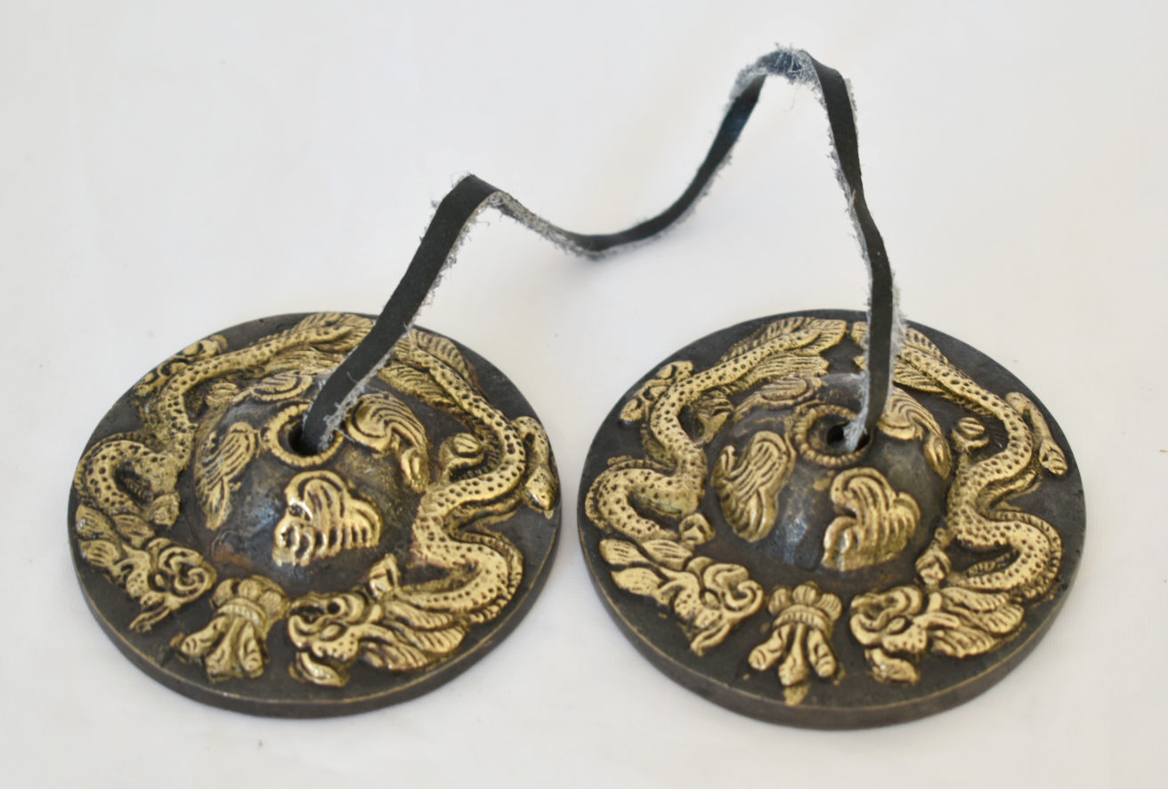 Antique Dragon NHZ Tingsha - 2.5 Inch image 2