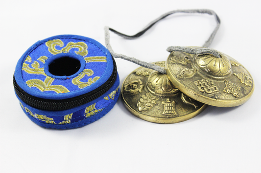 2.5" Lucky symbols embossed NHZ Tingsha image 0