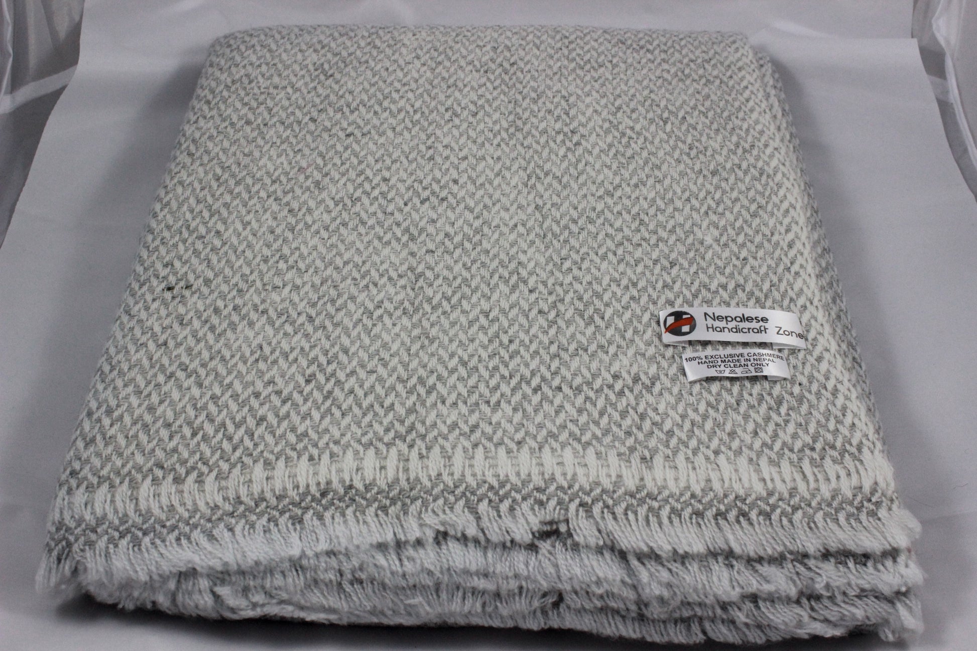 NHZ Natural Himalayan Cashmere Throw/ Blanket 54" x 108"(Maroon Chunky) image 11