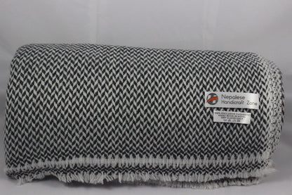 NHZ Natural Himalayan Cashmere Throw/ Blanket 54" x 108"(Maroon Chunky) image 10