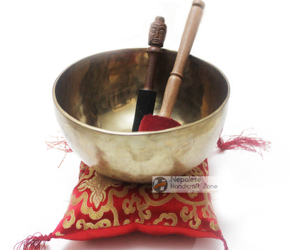 9" Plain Golden Singing Bowls image 3