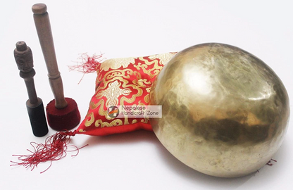 NHZ 10" Plain golden singing bowl image 2