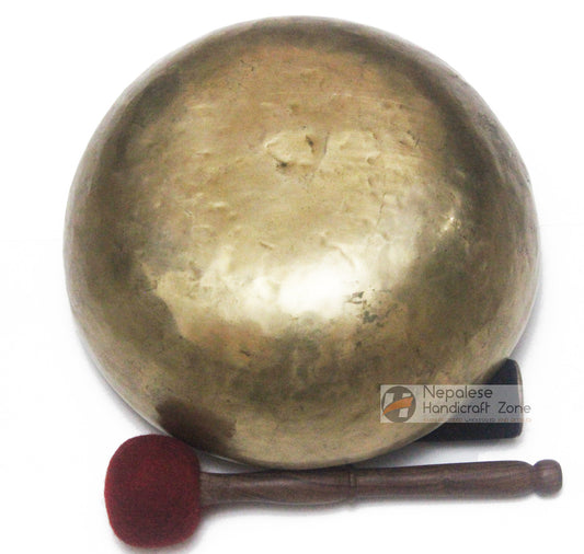 11" Plain Golden Singing Bowl image 1