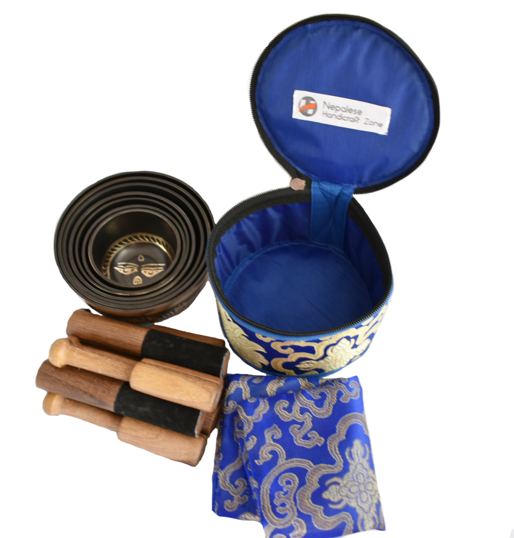 NHZ Black singing bowl set image 6