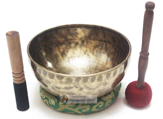 9" Antique Finish Singing Bowl image 1