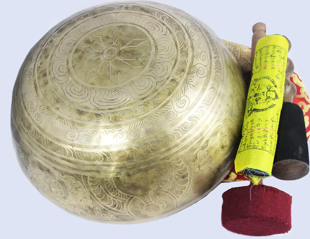 10" NHZ Mantra Carved Bowl image 2