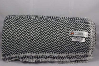 NHZ Natural Himalayan Cashmere Throw/ Blanket 54" x 108"(Pink Chunky) image 11