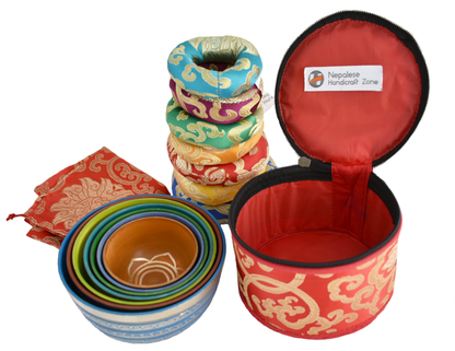 NHZ Multicolor singing bowl set image 3