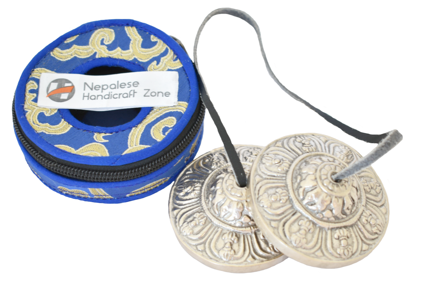 2.8" Silver Vajra embossed NHZ Tingsha image 0