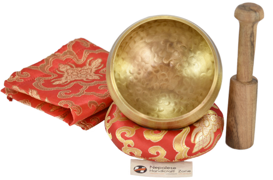 NHZ 3 Inch Meditation Yoga Singing Bowl Set With Mallet, Cushion & Brocade Bag image 0
