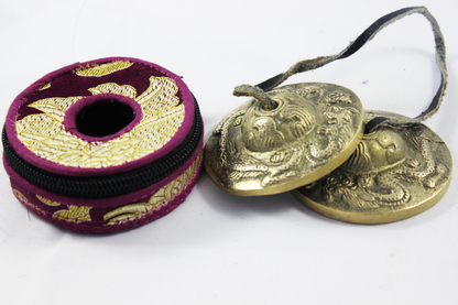 2.5" Dragon embossed NHZ Tingsha image 0