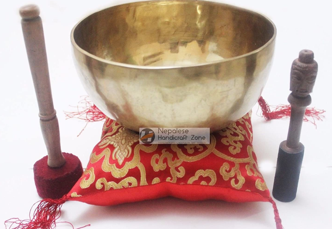NHZ 10" Plain golden singing bowl image 1