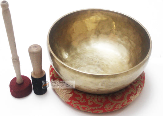 12" Plain Golden Singing Bowl image 0