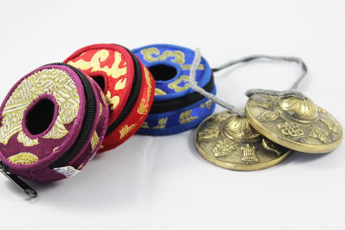 2.5" Lucky symbols embossed NHZ Tingsha image 2