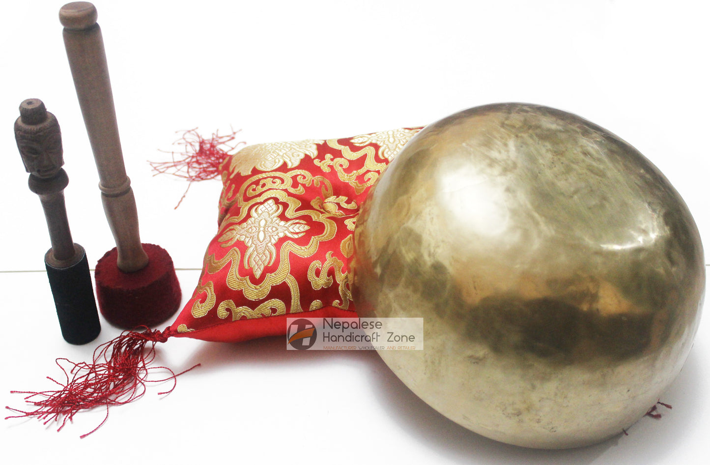 9" Plain Golden Singing Bowls image 2