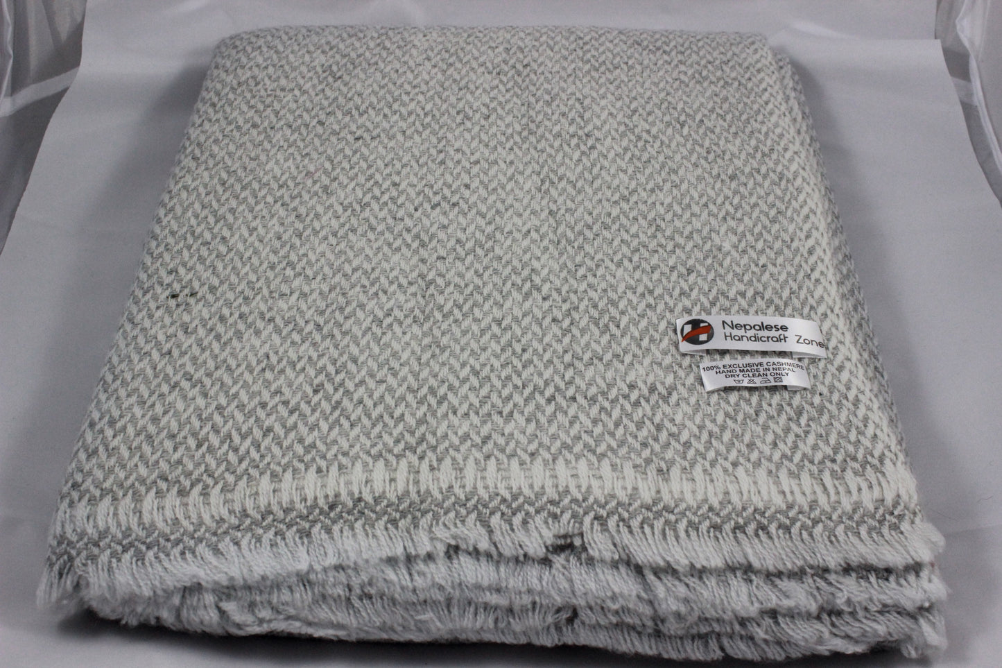 NHZ Natural Himalayan Cashmere Throw/ Blanket 54" x 108"(Pink Chunky) image 8