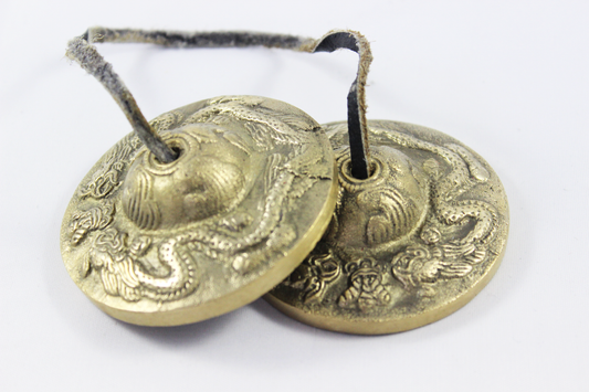 2.5" Dragon embossed NHZ Tingsha image 1