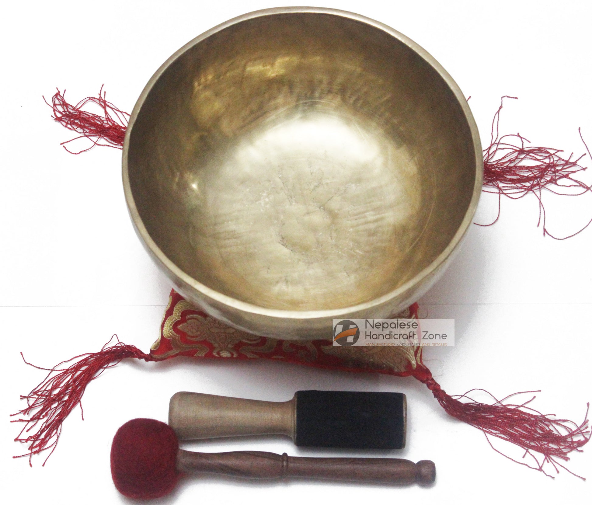 11" Plain Golden Singing Bowl image 2