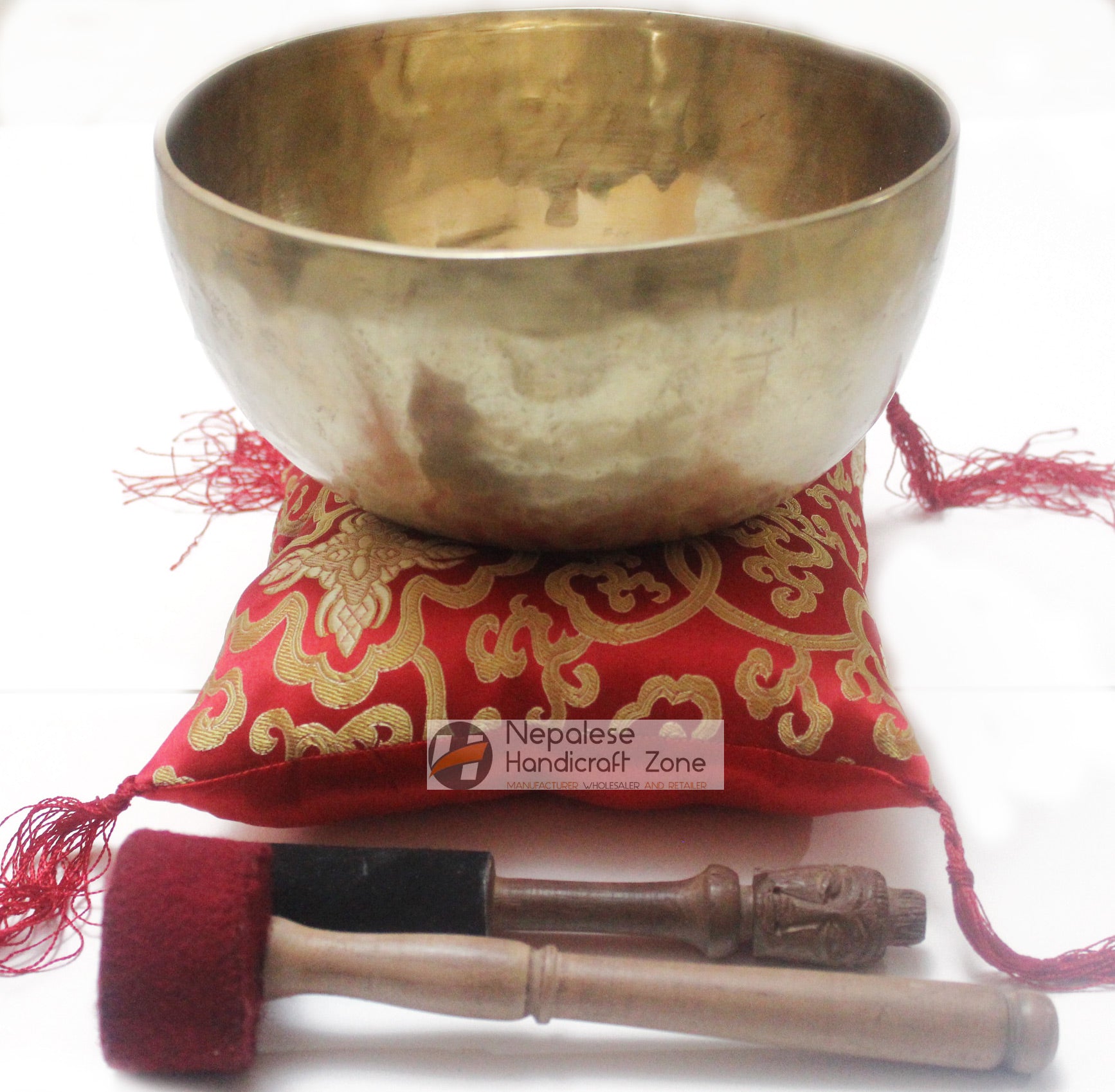 9" Plain Golden Singing Bowls image 1