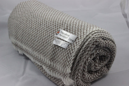 NHZ Natural Himalayan Cashmere Throw/ Blanket 54" x 108"(Maroon Chunky) image 7