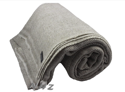 NHZ Natural Himalayan Cashmere Throw/ Blanket 54" x 108"(Herringbone Pattern) image 3