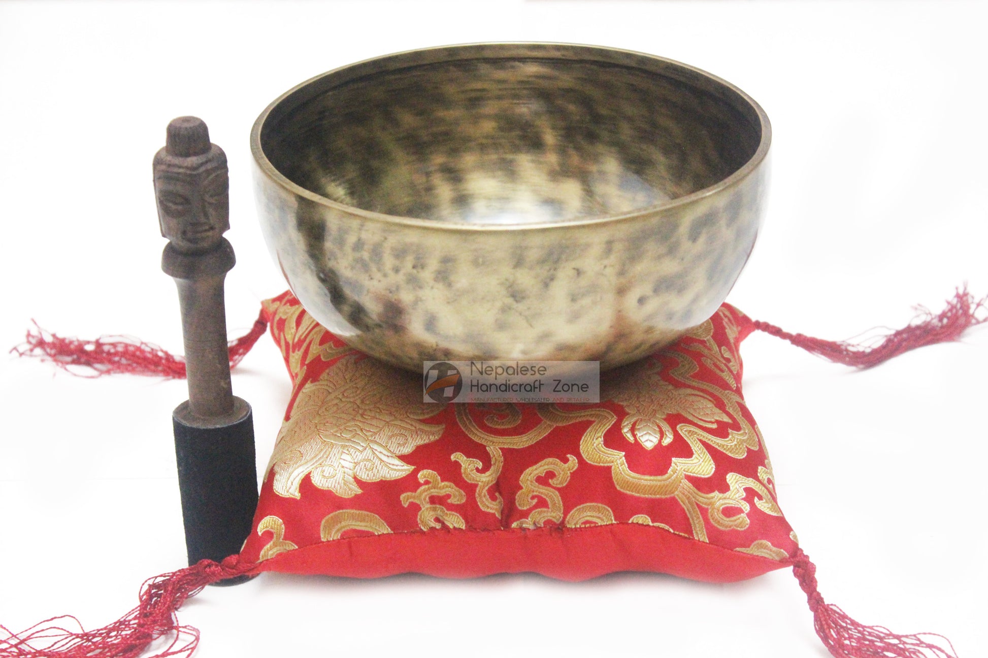 8" Antique Color Singing Bowl image 1