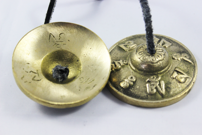 2.5" Om mane padme embossed NHZ Tingsha image 6