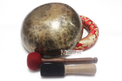 9.5" Antique Finish Singing Bowl image 2