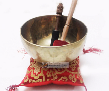NHZ 10" Plain golden singing bowl image 0