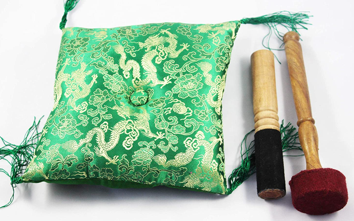 NHZ 10" Om Mandala Mantra Craved Singing Bowl image 3